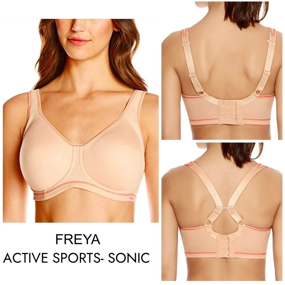 NWT-‎ Sz 38l- Freya Sonic Underwire Moulded Sports Bra J Hook Racerback